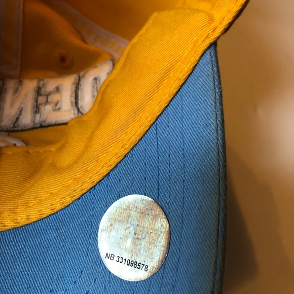 NBA Denver Nuggets Slouch Youth 13-14 Cap Hat Adidas Yellow/Blue adjustable - Picture 14 of 16